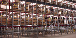 sistema de estanterías para depósito de almacenamiento