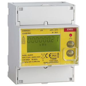 contador de energía eléctrica trifásico / en riel DIN / RS-485 / con pantalla LCD