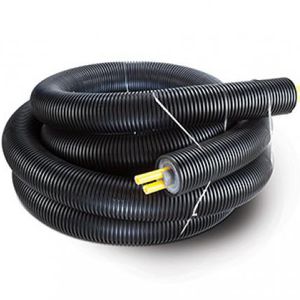 tubo flexible de PEAD / de polietileno PE / acanalado / preaislado