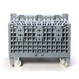 caja-palé con 4 ruedas