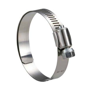abrazadera de apriete de acero inoxidable / de tornillo sin fin / con banda perforada