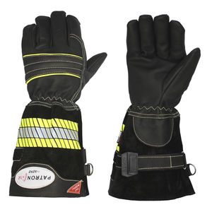 FLASHOVER GUANTES PARA BOMBERO DE CUERO IGNÍFUGO Y PUÑO DE KEVLAR