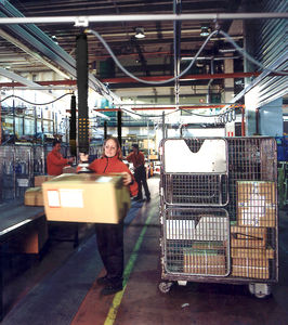 tubo elevador para cajas de cartón