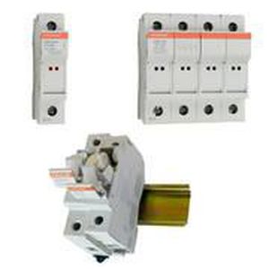 portafusible cilíndrico / en riel DIN / compacto / IEC