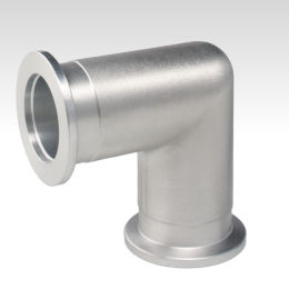 racor de brida / codo de 90º / para vacío / de aluminio