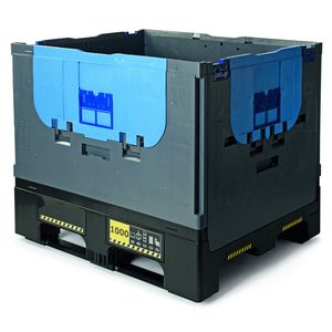 caja-palé de polietileno / para almacenamiento / plegable