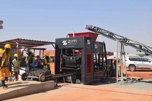 máquina para fabricación de bloques de hormigón