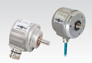 encoder rotativo programable / absoluto / con salida analógica / de eje hueco
