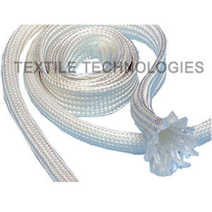 funda de tejido de vidrio / de protección térmica / trenzada / para cables