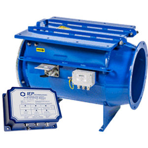 válvula de aislamiento / con chapaleta / eléctrica / de acero al carbono