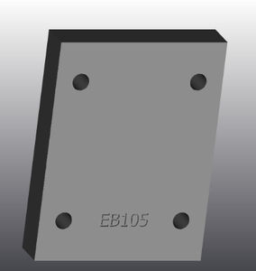 placa de apoyo de hierro fundido