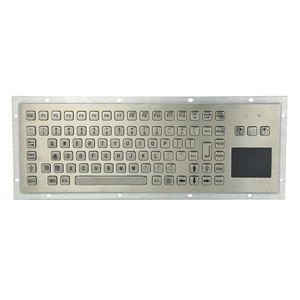 teclado de acero inoxidable cepillado