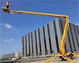 cesta telescópica montada en remolque