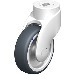 ruedecilla giratoria / con vástago / con platino giratorio / para equipamiento médico