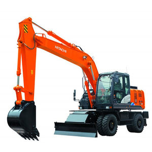 excavadora intermedia / de ruedas / diésel / para obra de construcción