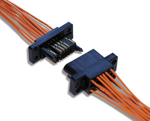 conector hilo a tarjeta / de fondo de panel / rectangular / sin soldadura