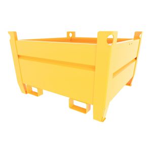 cajón de metal / de transporte / para polvo / apilable