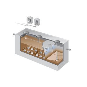 estación de tratamiento de aguas residuales biológica