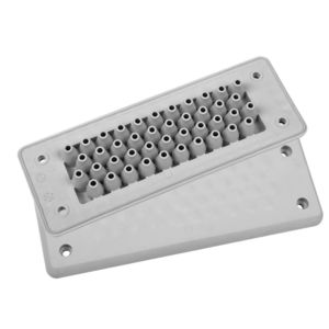 Placa De Entrada Para Cables Con Cepillo Doble - Negro, Para Organizar Cables En Pared (tornillos Incluidos)