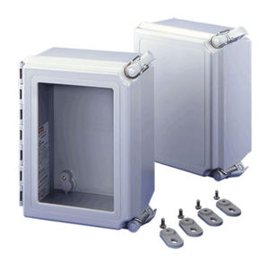 caja fibra de vidrio / de pared / rectangular / de diseño