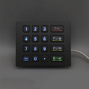 teclado numérico de titanio negro