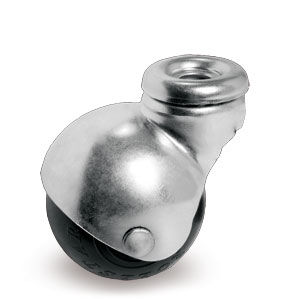 ruedecilla giratoria / con platino giratorio / de caucho / para mueble