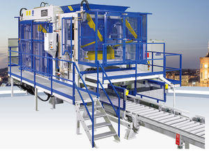 máquina para fabricación de bloques de hormigón