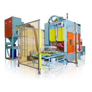 máquina de shot peening con mesa giratoria