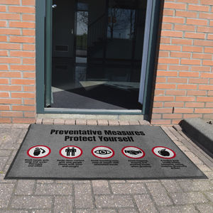 alfombra antisuciedad / de plástico / a medida / con logo personalizado