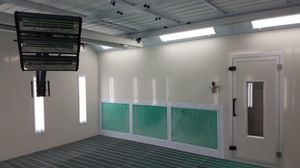 cabina de pintura cerrada