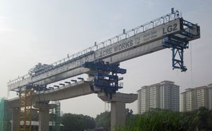 pórtico de lanzamiento tramo por tramo