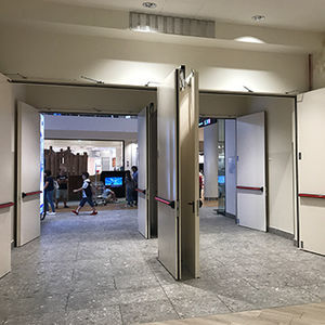 puerta con bisagra