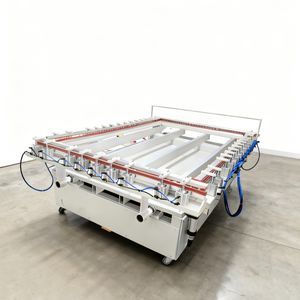 máquina de estiramiento para pantallas de serigrafía neumática 1