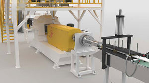 línea de extrusión de perfiles de materias plásticas