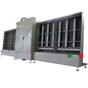 máquina de limpieza en seco / automatizada / de proceso / para la industria del vidrio