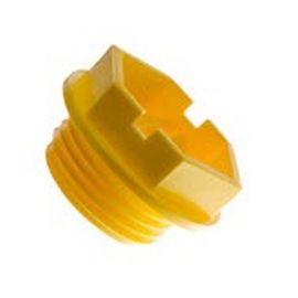 tapón hexagonal / roscado / de plástico