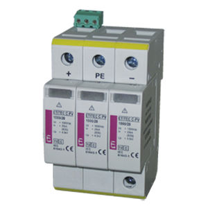 protector de sobretensión de tipo 2 / 2 polos / en riel DIN / para instalación fotovoltaica