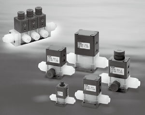 válvula de membrana / con control neumático / para productos químicos / roscada