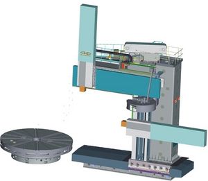 torno CNC / vertical / de grandes dimensiones / de una sola columna