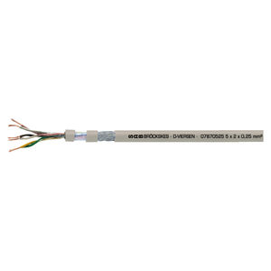 cable eléctrico de datos / DIN / antipropagación de fuego / aislado