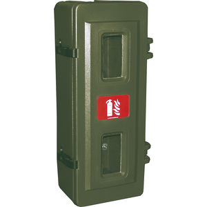 caja de pared / rectangular / de policarbonato / para extintor