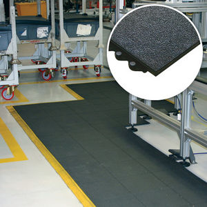alfombra antifatiga / de caucho / modular / para espacio húmedo