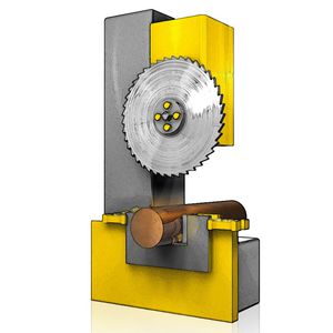 tronzadora / para metal no ferroso / automática / vertical