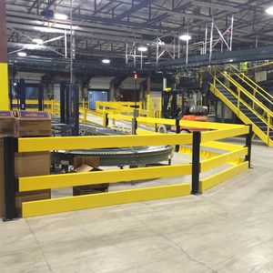 barrera peatonal / fija / modular / de plástico