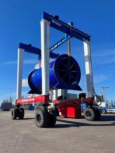 carretilla elevadora de tipo straddle (horcaja) con motor diésel