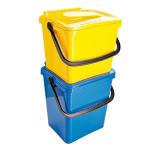 contenedor de basura de PP / para residuos domésticos / con tapa / con asidero