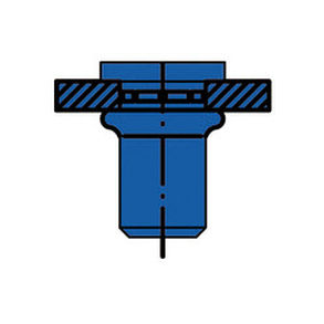 tuerca autoinsertable remachable / de aluminio