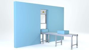 puerta elevadora para transportador