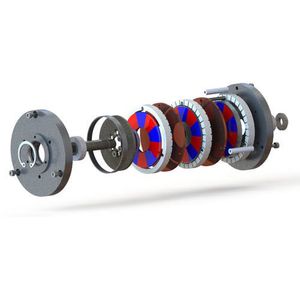 motor par de flujo axial