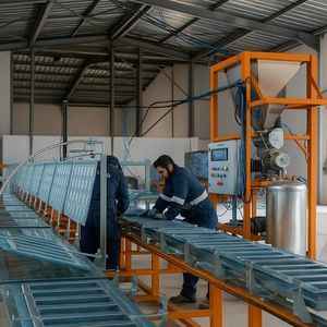 línea de producción semiautomática